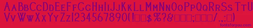 Cleavers Juvenia Heavy Font – Purple Fonts on Red Background