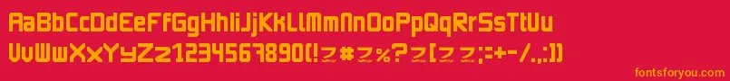 フォントImagineFont2 – 赤い背景にオレンジの文字
