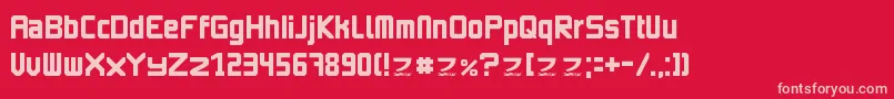 フォントImagineFont2 – 赤い背景にピンクのフォント