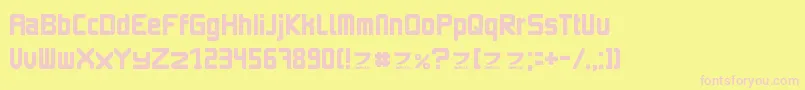 Шрифт ImagineFont2 – розовые шрифты на жёлтом фоне