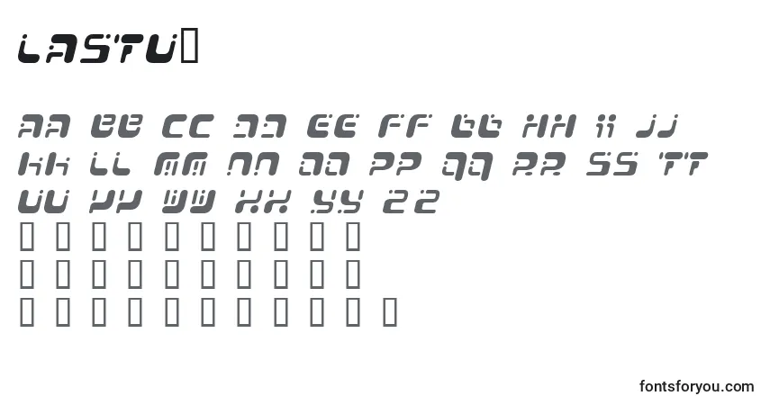 Police Lastu1 - Alphabet, Chiffres, Caractères Spéciaux