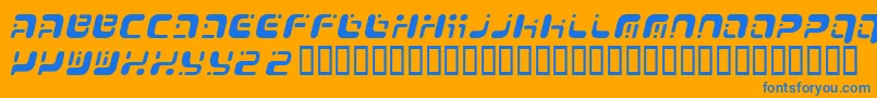 フォントLastu1 – オレンジの背景に青い文字