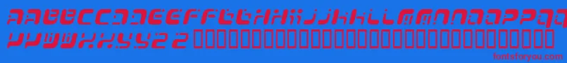 Lastu1 Font – Red Fonts on Blue Background