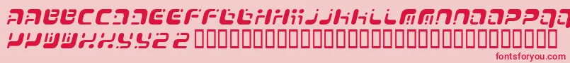 Fonte Lastu1 – fontes vermelhas em um fundo rosa