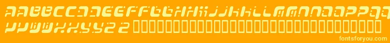 Lastu1 Font – Yellow Fonts on Orange Background