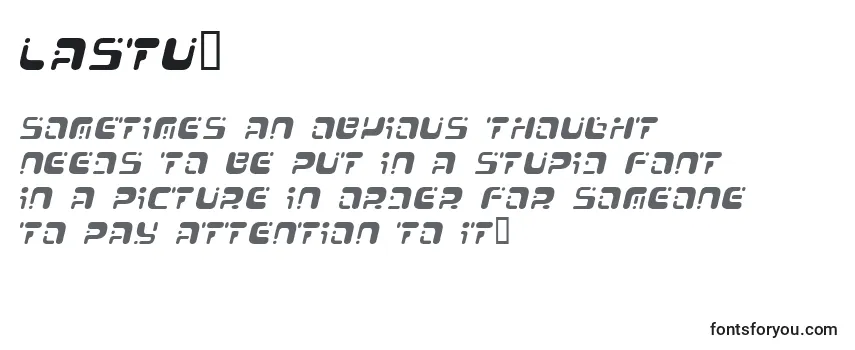 Schriftart Lastu1