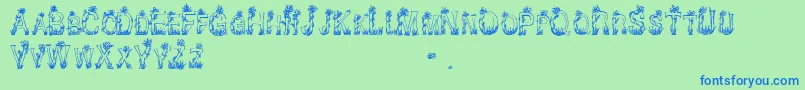 Подробнее о шрифте CfplantsandflowersRegular Шрифт CfplantsandflowersRegular – синие шрифты на зелёном фоне