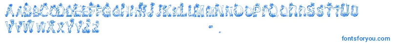 CfplantsandflowersRegular Font – Blue Fonts on White Background