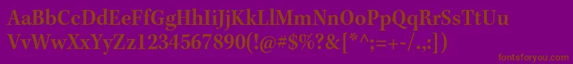 KeplerstdSemiboldscn Font – Brown Fonts on Purple Background