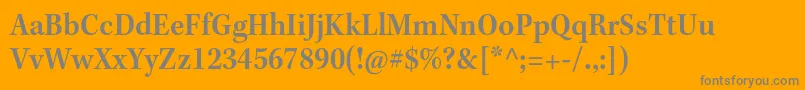 KeplerstdSemiboldscn-Schriftart – Graue Schriften auf orangefarbenem Hintergrund