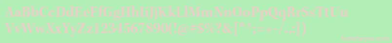 KeplerstdSemiboldscn Font – Pink Fonts on Green Background