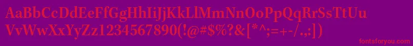 KeplerstdSemiboldscn Font – Red Fonts on Purple Background