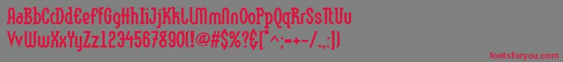 Police LinotypemethodBold – polices rouges sur fond gris