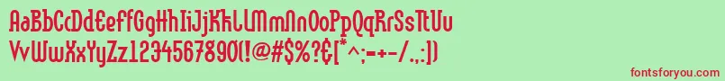 LinotypemethodBold Font – Red Fonts on Green Background