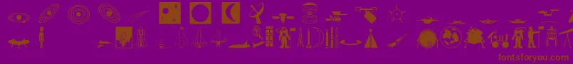 Spaceo-fontti – ruskeat fontit violetilla taustalla