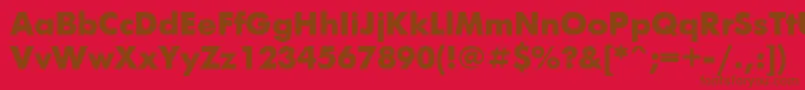 Futur1 Font – Brown Fonts on Red Background