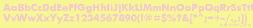 Futur1 Font – Pink Fonts on Yellow Background