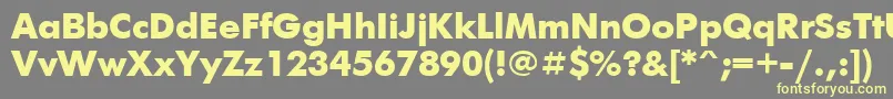 Futur1 Font – Yellow Fonts on Gray Background