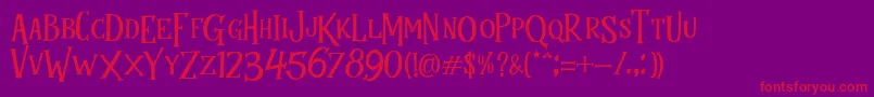 Mukadua Font – Red Fonts on Purple Background