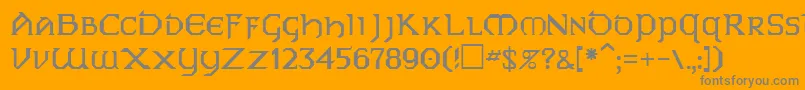 EarleneRegular Font – Gray Fonts on Orange Background