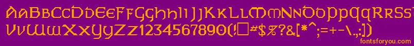 EarleneRegular Font – Orange Fonts on Purple Background