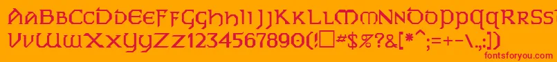 EarleneRegular Font – Red Fonts on Orange Background