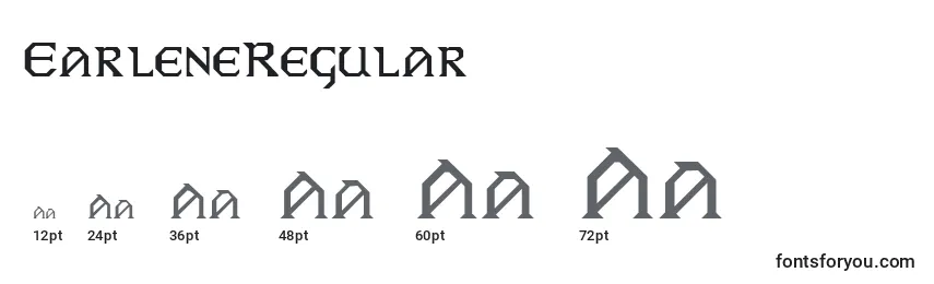 Размеры шрифта EarleneRegular