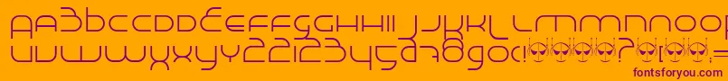 Шрифт Madeinsp – фиолетовые шрифты на оранжевом фоне