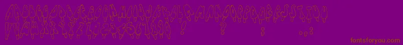 Jennaspopsicles Font – Brown Fonts on Purple Background