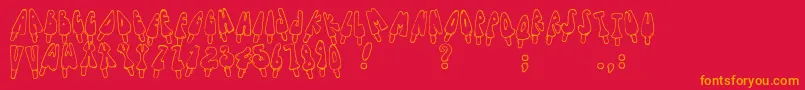 More about Jennaspopsicles Font Jennaspopsicles Font – Orange Fonts on Red Background