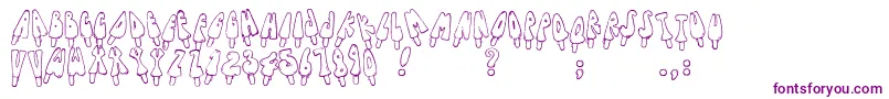 Jennaspopsicles Font – Purple Fonts on White Background