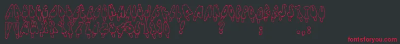 Jennaspopsicles Font – Red Fonts on Black Background