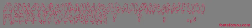 Jennaspopsicles Font – Red Fonts on Gray Background