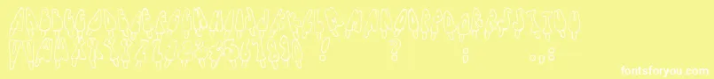 Jennaspopsicles Font – White Fonts on Yellow Background