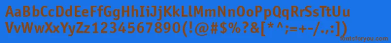 OfficinasanswincttBold Font – Brown Fonts on Blue Background