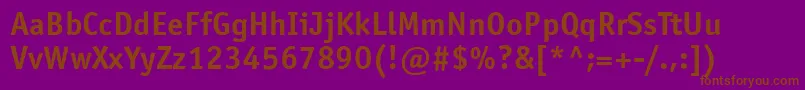 Шрифт OfficinasanswincttBold – коричневые шрифты на фиолетовом фоне