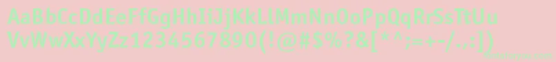 OfficinasanswincttBold Font – Green Fonts on Pink Background