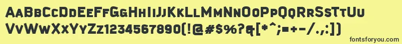 KautivaCapsBlack Font – Black Fonts on Yellow Background