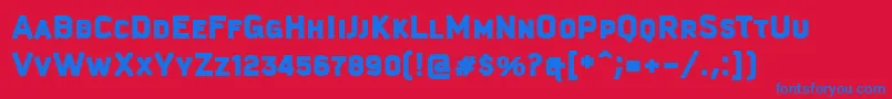 KautivaCapsBlack Font – Blue Fonts on Red Background