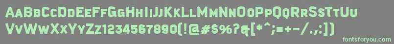 KautivaCapsBlack Font – Green Fonts on Gray Background
