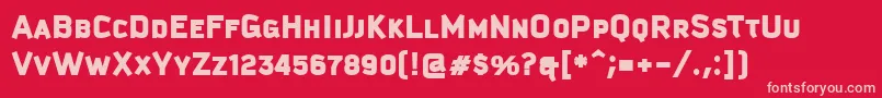 フォントKautivaCapsBlack – 赤い背景にピンクのフォント