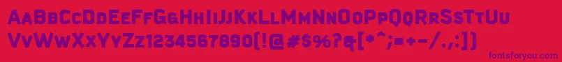 Police KautivaCapsBlack – polices violettes sur fond rouge