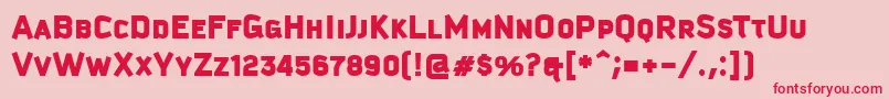 KautivaCapsBlack Font – Red Fonts on Pink Background