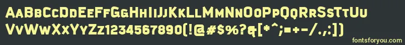 Шрифт KautivaCapsBlack – жёлтые шрифты на чёрном фоне