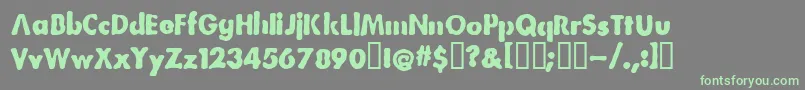 Czcionka Bootleg – zielone czcionki na szarym tle