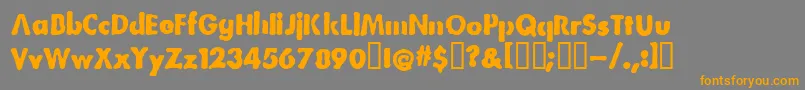 Bootleg Font – Orange Fonts on Gray Background