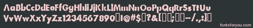 Bootleg Font – Pink Fonts on Black Background