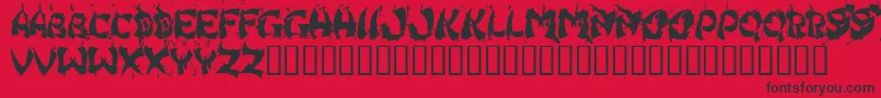 Шрифт HongKongFistFuck – чёрные шрифты на красном фоне