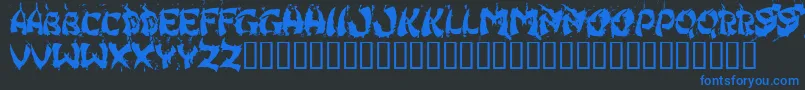 HongKongFistFuck Font – Blue Fonts on Black Background