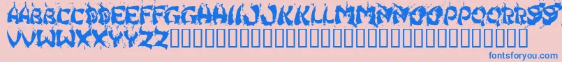 HongKongFistFuck Font – Blue Fonts on Pink Background